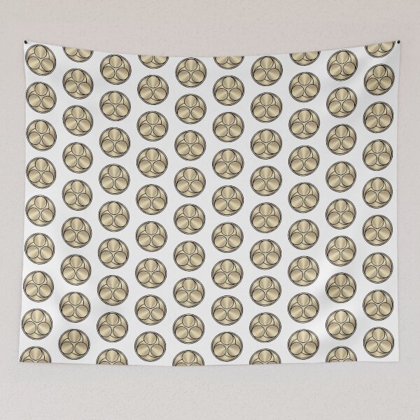 Item preview, Hidari Mitsudomoe Minimalist Gold Crest Art designed and sold by DuckOddity.