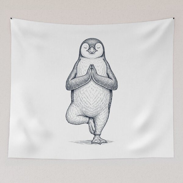 Item preview, Vintage Penguin Yoga Tree Pose Animal Lover designed and sold by TerryConnells.