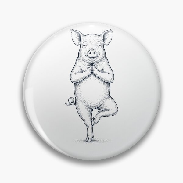 Item preview, Vintage Pig Yoga Tree Pose Animal Lover designed and sold by TerryConnells.