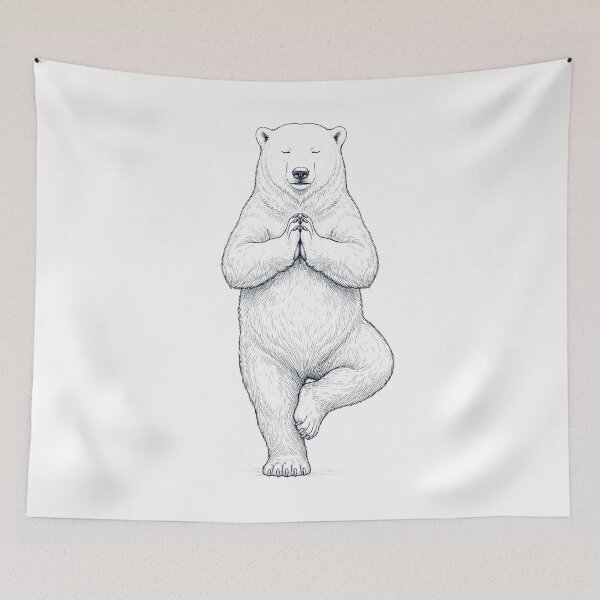 Item preview, Vintage Polar Bear Yoga Tree Pose Animal Lover designed and sold by TerryConnells.