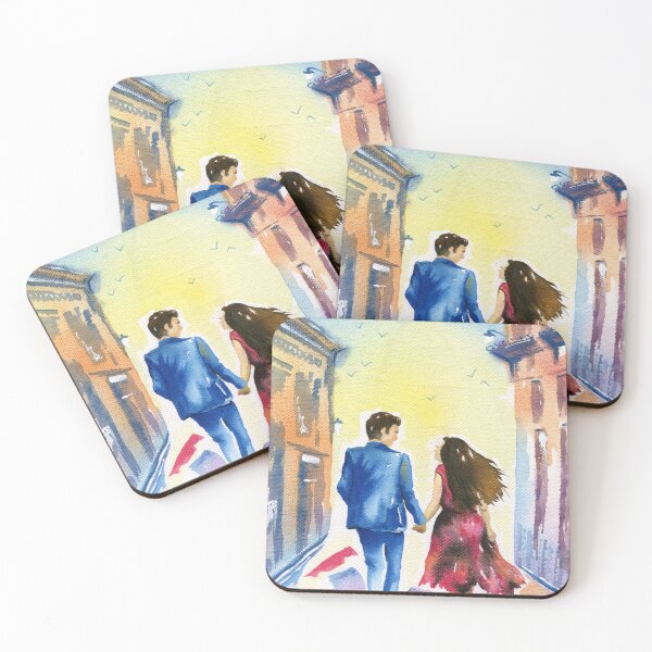 Item preview, Golden Hour Stroll: A Watercolour Romance designed and sold by Cass Harker Studio.