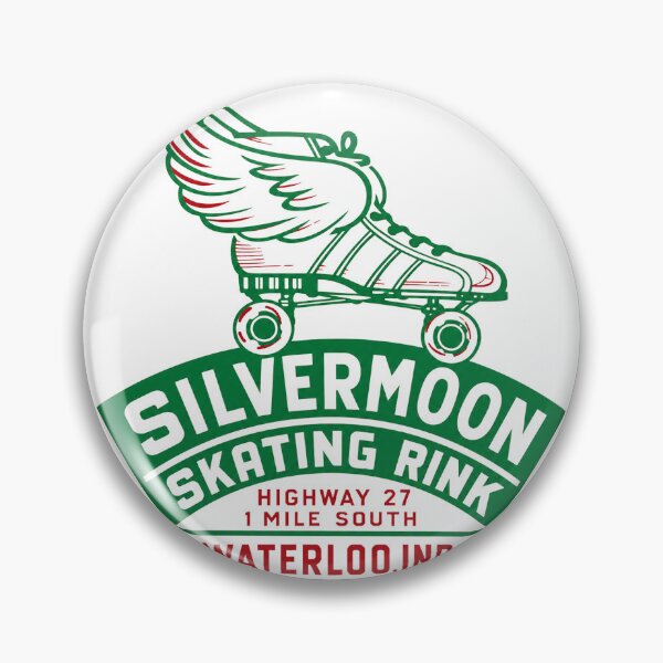 Item preview, Silver Moon Rink Waterloo Indiana Roller Skating Rink Sticker Decal Label Design 4 designed and sold by tislord.