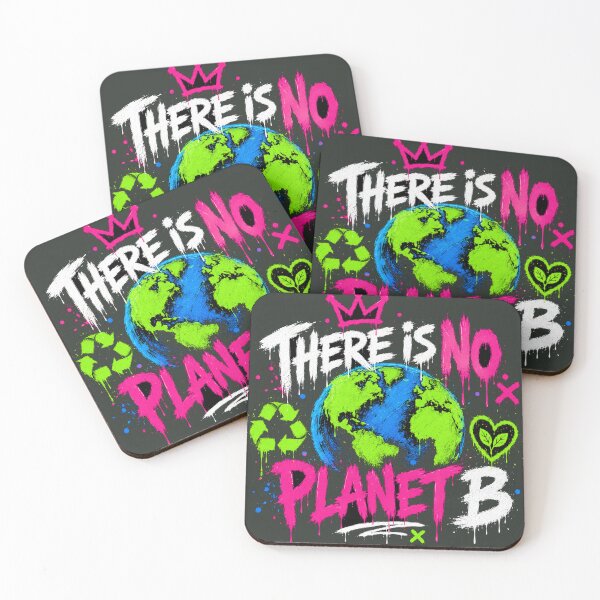 Item preview, THERE IS NO PLANET B Graffiti Earth Shirt | Eco Streetwear designed and sold by Golden Era Studio.