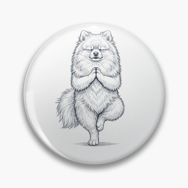 Item preview, Vintage Pomeranian Yoga Tree Pose Dog Mom Lover designed and sold by TerryConnells.