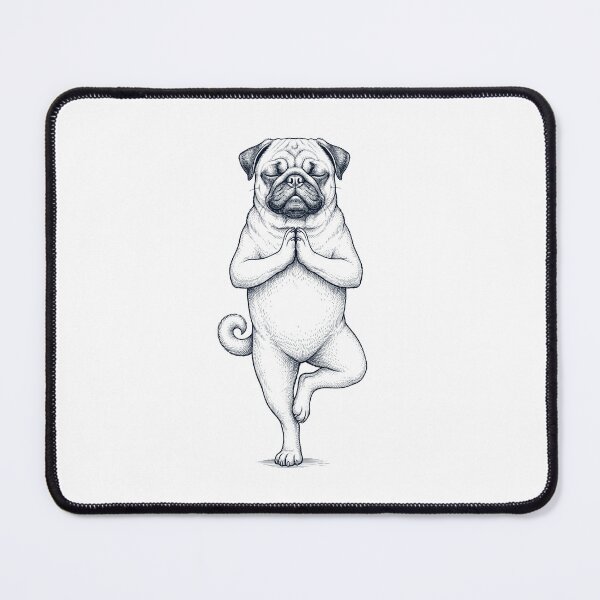 Item preview, Vintage Pug Yoga Tree Pose Dog Mom Lover designed and sold by TerryConnells.