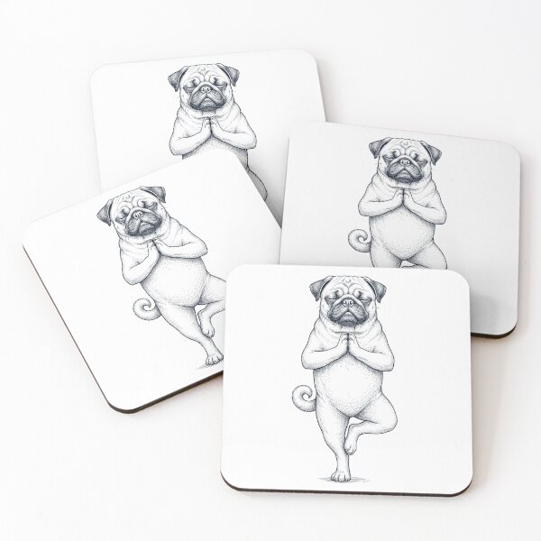 Item preview, Vintage Pug Yoga Tree Pose Dog Mom Lover designed and sold by TerryConnells.