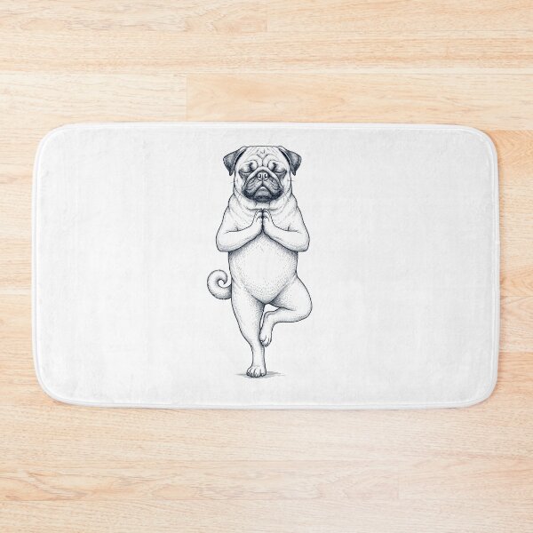 Item preview, Vintage Pug Yoga Tree Pose Dog Mom Lover designed and sold by TerryConnells.