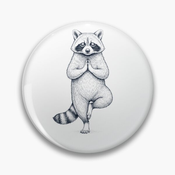 Item preview, Vintage Raccoon Yoga Tree Pose Animal Lover designed and sold by TerryConnells.