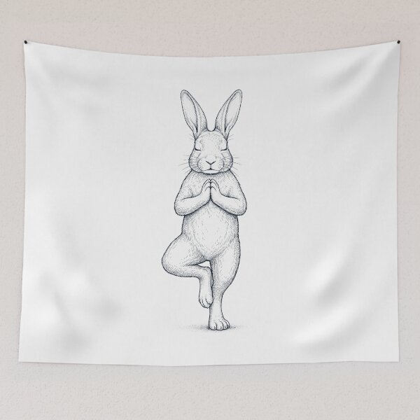 Item preview, Vintage Rabbit Yoga Tree Pose Animal Lover designed and sold by TerryConnells.