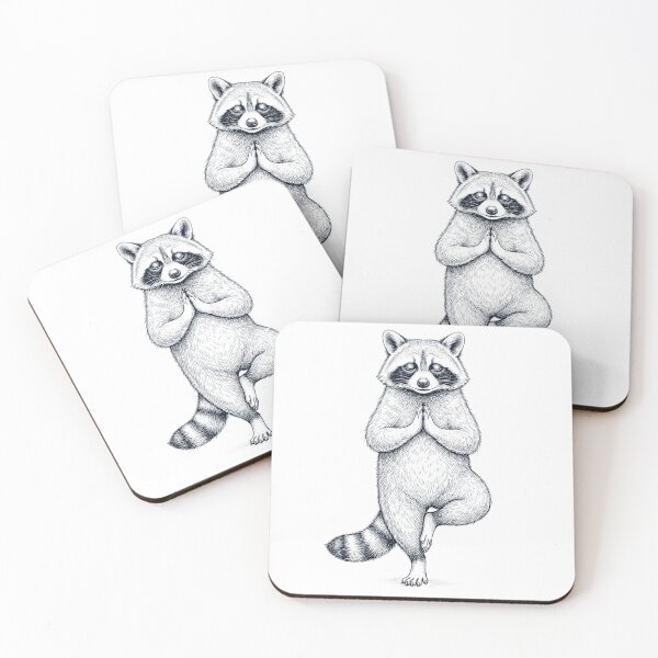 Item preview, Vintage Raccoon Yoga Tree Pose Animal Lover designed and sold by TerryConnells.