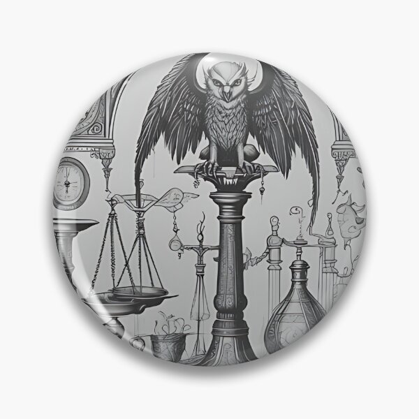 Item preview, Gothic Alchemist Laboratory Patch, Dark Academia Owl and Alchemy Art designed and sold by DarkOriginArts.