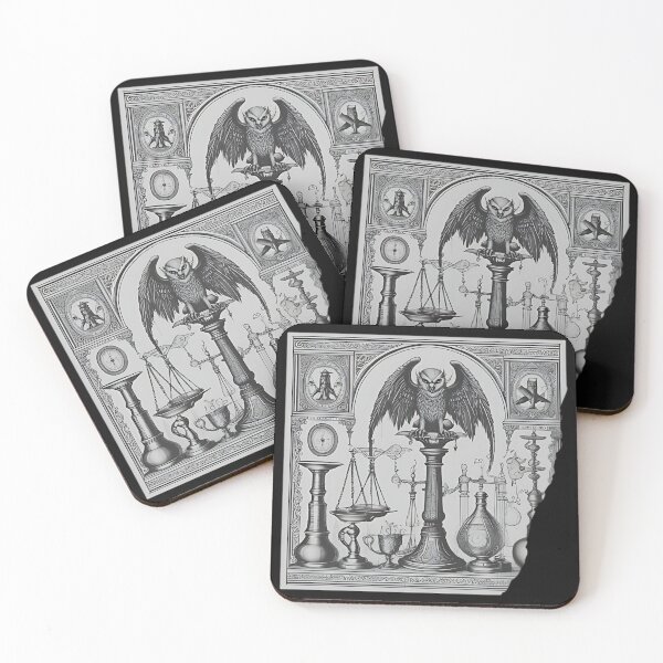 Item preview, Gothic Alchemist Laboratory Patch, Dark Academia Owl and Alchemy Art designed and sold by DarkOriginArts.