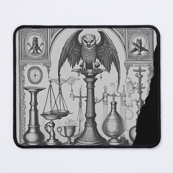 Item preview, Gothic Alchemist Laboratory Patch, Dark Academia Owl and Alchemy Art designed and sold by DarkOriginArts.