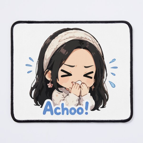 Item preview, Too Cute to Be Sick – Kawaii Sneezing Character Illustration designed and sold by MarWachaN.