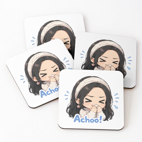 Item preview, Too Cute to Be Sick – Kawaii Sneezing Character Illustration designed and sold by MarWachaN.