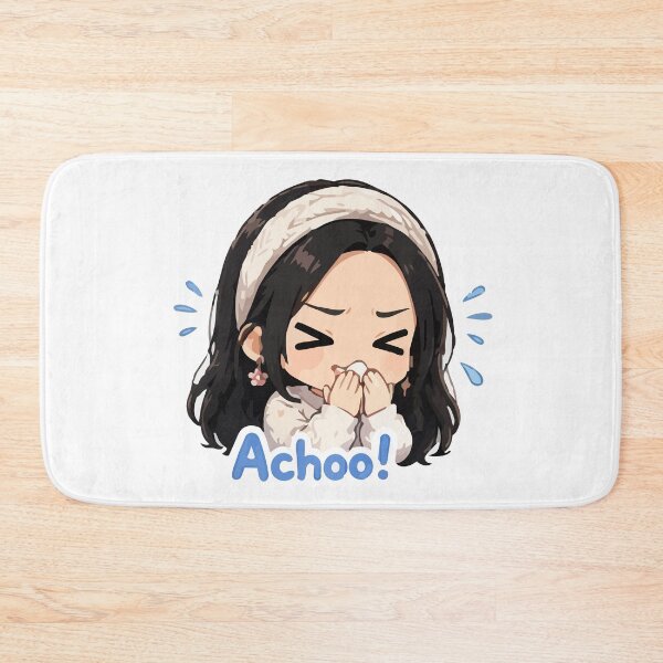 Item preview, Too Cute to Be Sick – Kawaii Sneezing Character Illustration designed and sold by MarWachaN.