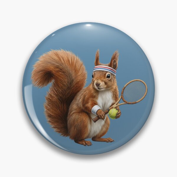 Item preview, Tennis Ace Squirrel: Realistic Sports Wildlife Design designed and sold by Wild Hare.