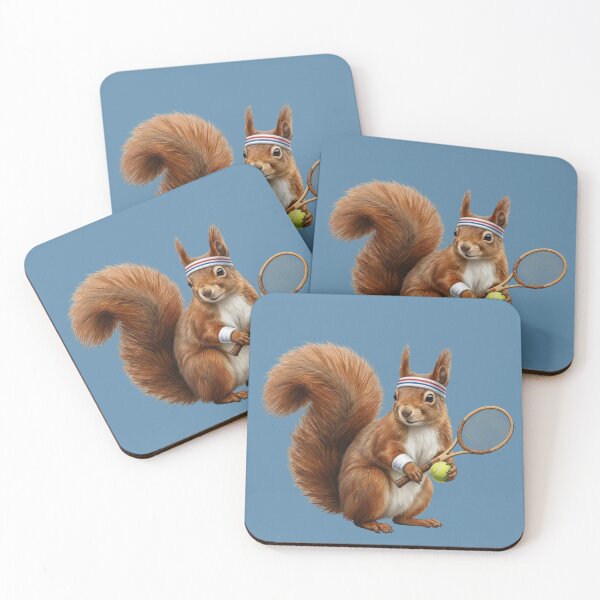 Item preview, Tennis Ace Squirrel: Realistic Sports Wildlife Design designed and sold by Wild Hare.