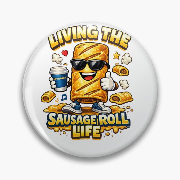 Item preview, Living the Sausage Roll Life Funny British Bakery Design – UK Snack Humour designed and sold by GarnerSupplyCo.