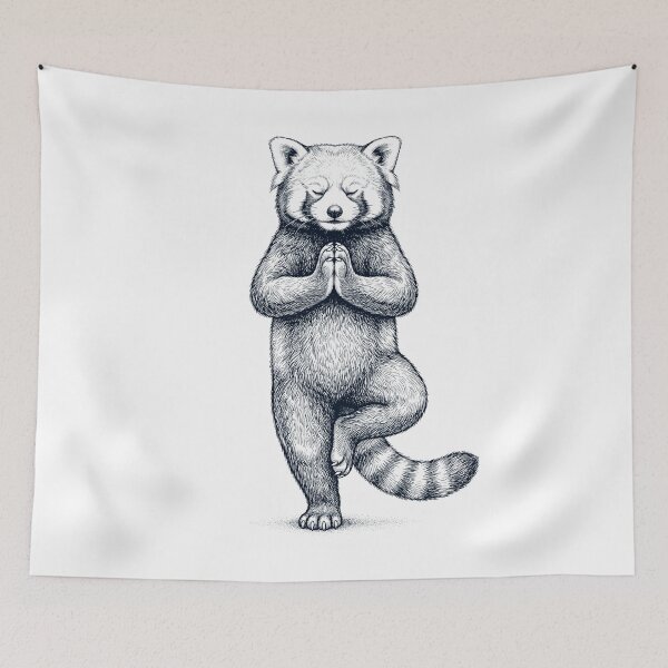 Item preview, Vintage Red Panda Yoga Tree Pose Animal Lover designed and sold by TerryConnells.