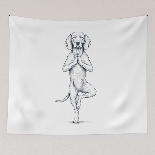 Item preview, Vintage Redbone Coonhound Yoga Tree Pose Dog Mom Lover designed and sold by TerryConnells.