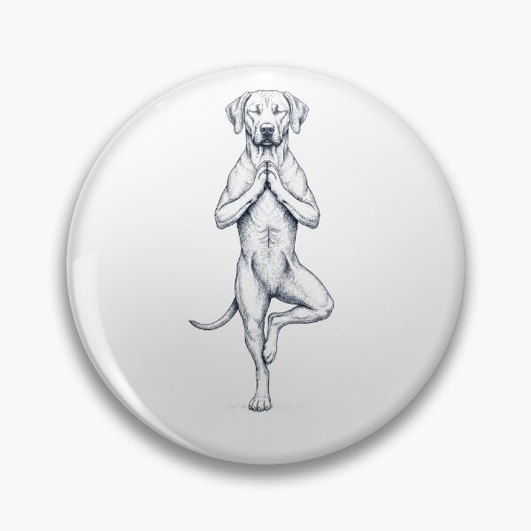 Item preview, Vintage Rhodesian Ridgeback Yoga Tree Pose Dog Mom Lover designed and sold by TerryConnells.