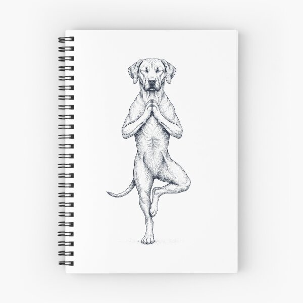 Item preview, Vintage Rhodesian Ridgeback Yoga Tree Pose Dog Mom Lover designed and sold by TerryConnells.