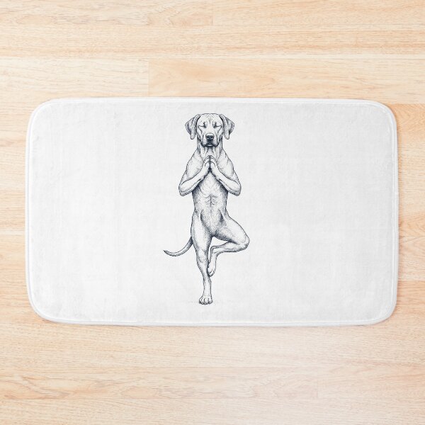 Item preview, Vintage Rhodesian Ridgeback Yoga Tree Pose Dog Mom Lover designed and sold by TerryConnells.
