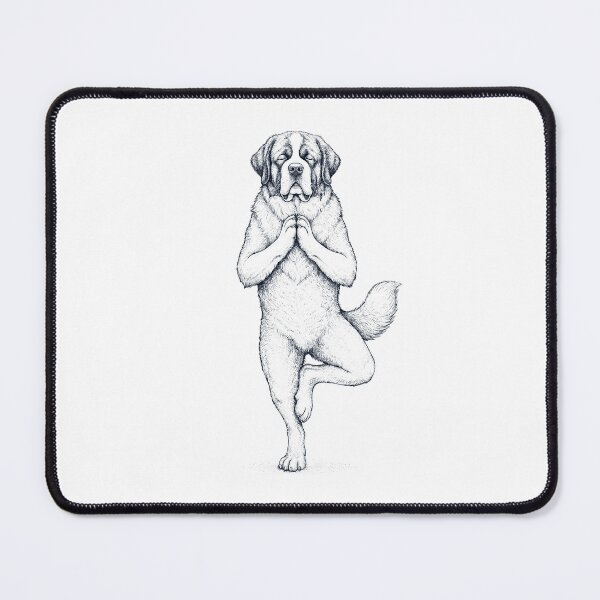 Item preview, Vintage Saint Bernard Yoga Tree Pose Dog Mom Lover designed and sold by TerryConnells.