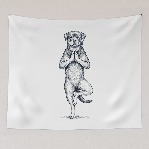 Item preview, Vintage Rottweiler Yoga Tree Pose Dog Mom Lover designed and sold by TerryConnells.