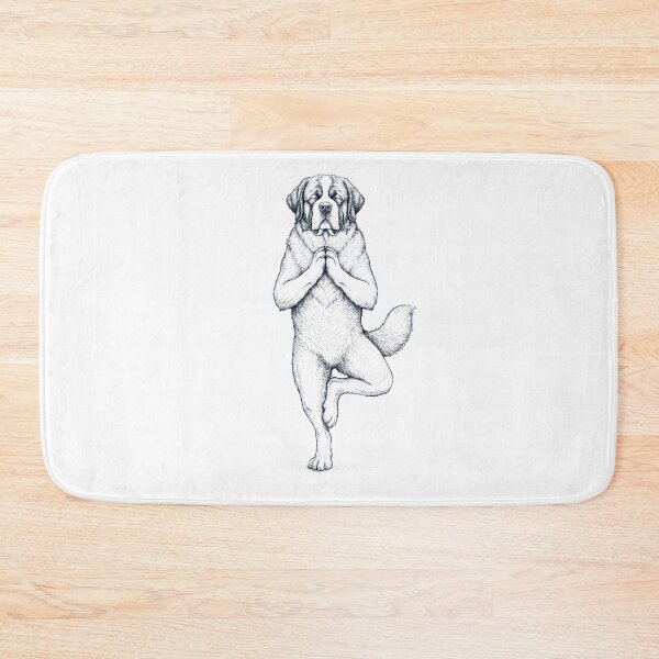 Item preview, Vintage Saint Bernard Yoga Tree Pose Dog Mom Lover designed and sold by TerryConnells.