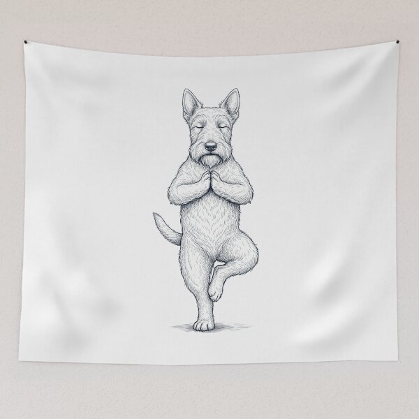 Item preview, Vintage Scottish Terrier Yoga Tree Pose Dog Mom Lover designed and sold by TerryConnells.