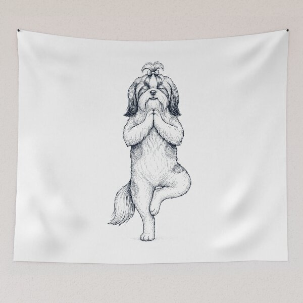 Item preview, Vintage Shih Tzu Yoga Tree Pose Dog Mom Lover designed and sold by TerryConnells.