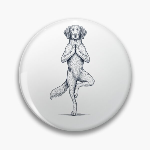 Item preview, Vintage Small Munsterlander Pointer Yoga Tree Pose Dog Mom Lover designed and sold by TerryConnells.