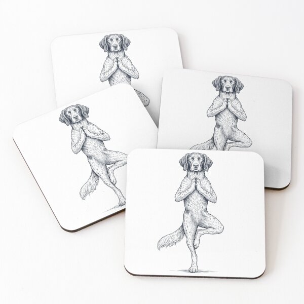 Item preview, Vintage Small Munsterlander Pointer Yoga Tree Pose Dog Mom Lover designed and sold by TerryConnells.
