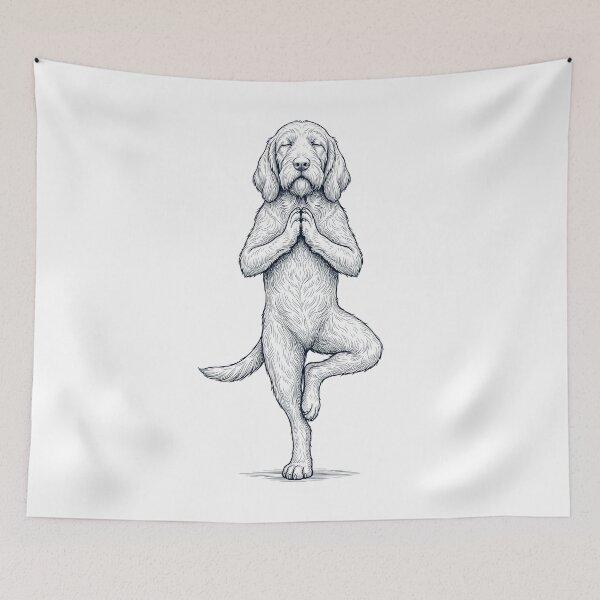 Item preview, Vintage Spinone Italiano Yoga Tree Pose Dog Mom Lover designed and sold by TerryConnells.