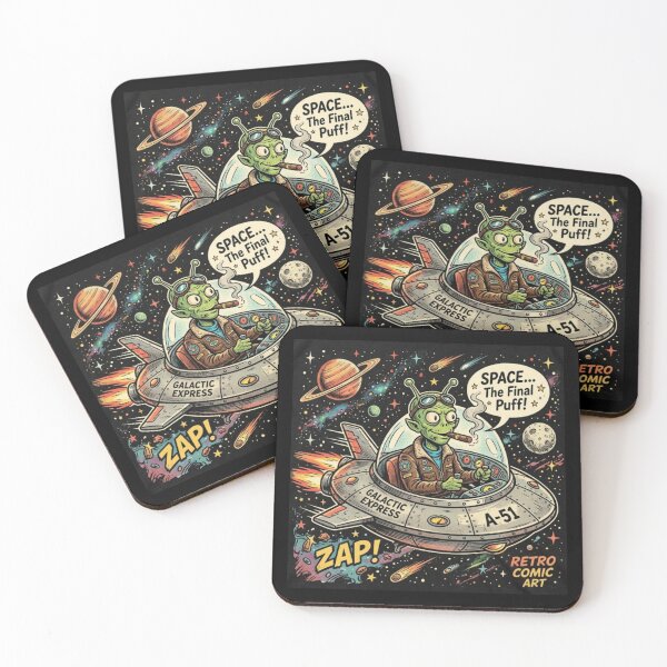 Item preview, Smoking Alien UFO designed and sold by ALL ART .
