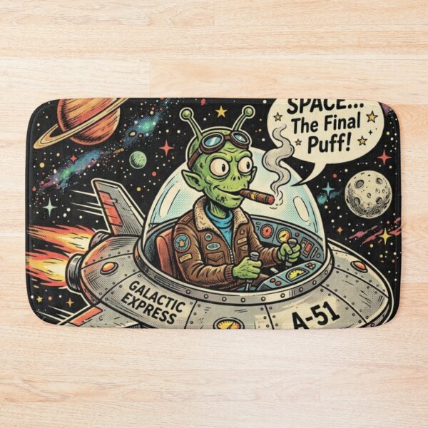 Item preview, Smoking Alien UFO designed and sold by ALL ART .