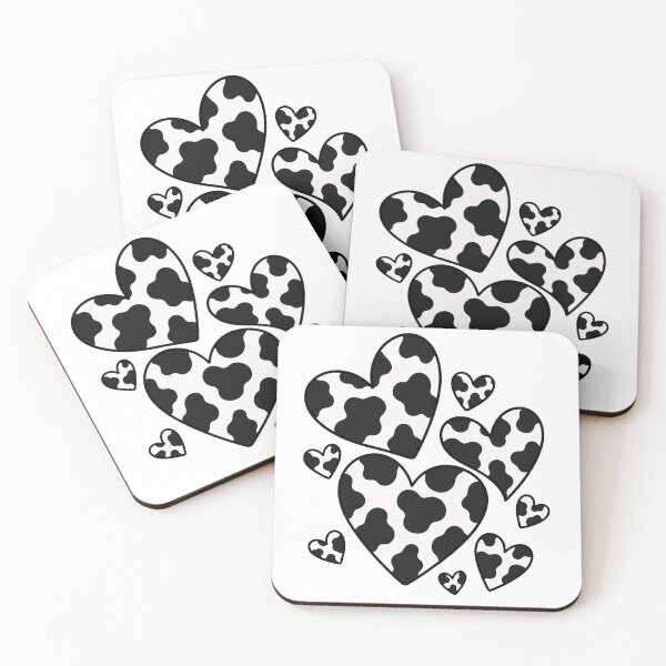 Item preview, Cow Print Hearts Cute Western Aesthetic Design designed and sold by NaphDesigns.