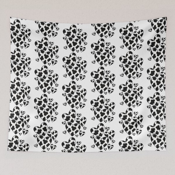 Item preview, Cow Print Hearts Cute Western Aesthetic Design designed and sold by NaphDesigns.