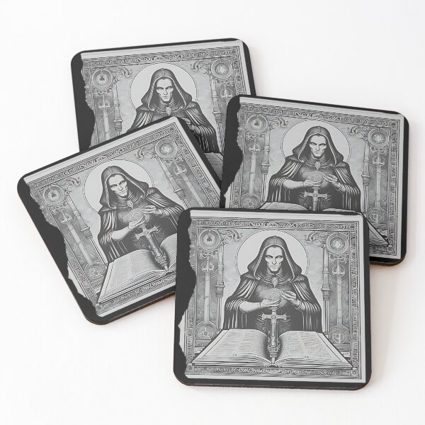 Item preview, Gothic Vampire Necromancer Patch, Occult Wizard Grimoire Engraving designed and sold by DarkOriginArts.