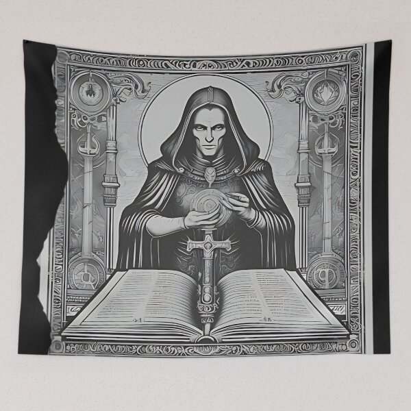 Item preview, Gothic Vampire Necromancer Patch, Occult Wizard Grimoire Engraving designed and sold by DarkOriginArts.