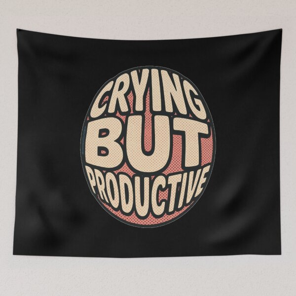 Item preview, Crying But Productive - oval designed and sold by Stefrait-7.