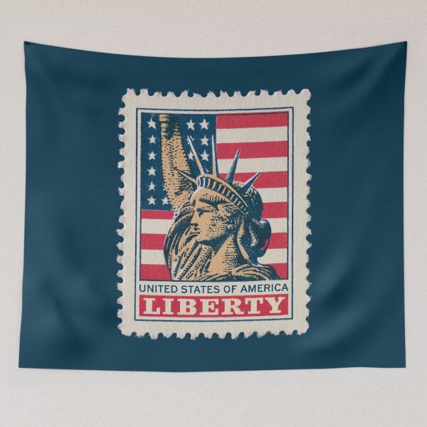 Item preview, USA - Vintage Stamp Illustration designed and sold by GoodOldVintage.