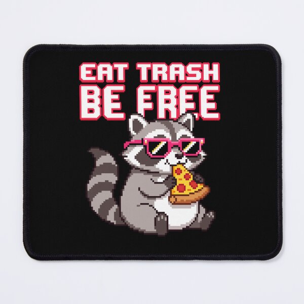 Item preview, Eat Trash Be Free - Funny Pixel Art Raccoon Pizza designed and sold by artistastshirt.