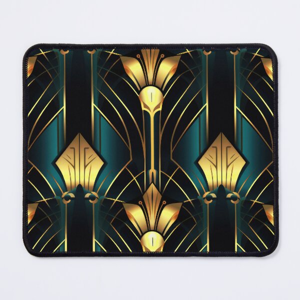Item preview, Luxurious Art Deco Green-Blue And Golden Pattern designed and sold by DEC02.