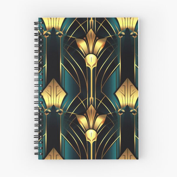 Item preview, Luxurious Art Deco Green-Blue And Golden Pattern designed and sold by DEC02.