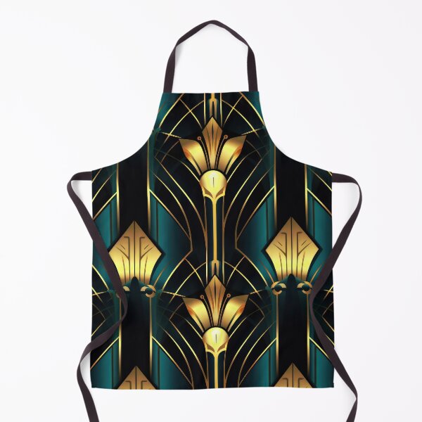 Item preview, Luxurious Art Deco Green-Blue And Golden Pattern designed and sold by DEC02.