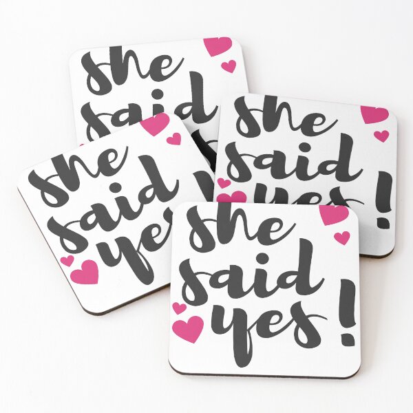 Item preview, She Said Yes! – Cute Engagement Celebration Love Design designed and sold by WinterStorm01.