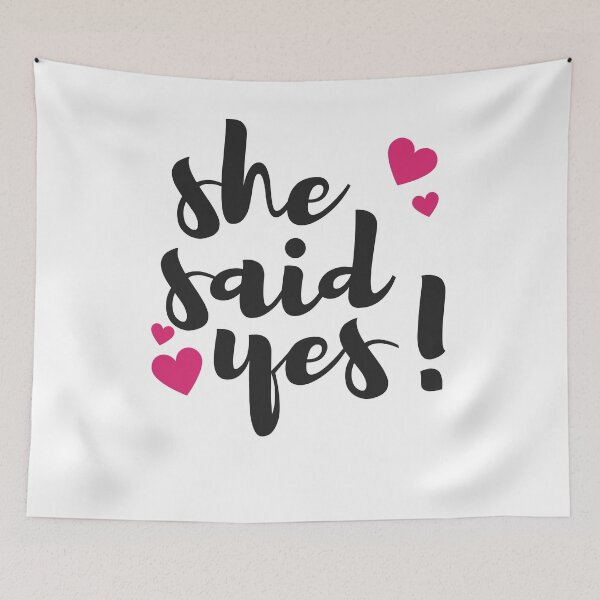 Item preview, She Said Yes! – Cute Engagement Celebration Love Design designed and sold by WinterStorm01.